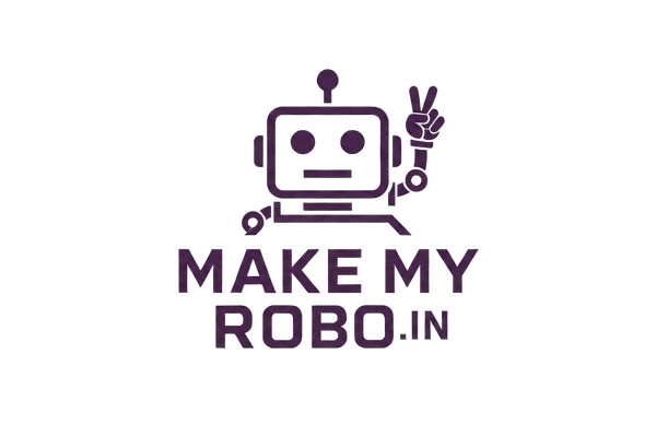 create a logo for makemyrobo.in a classic one with matching theme